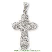 Sterling Silver Cubic Zirconia Cross Pendant