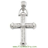 Sterling Silver Cubic Zirconia Cross Pendant