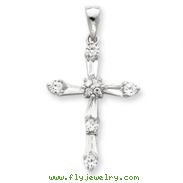 Sterling Silver Cubic Zirconia Cross Pendant