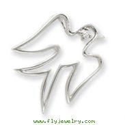 Sterling Silver Cubic Zirconia Dove Pendant