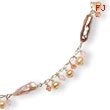 Sterling Silver Cultuter Pearls, Rose Quartz & Peach Crystal Necklace