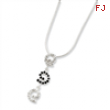 Sterling Silver CZ & Sapphire Necklace chain