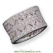 Sterling Silver CZ Antique Style Ring