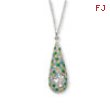 Sterling Silver CZ Cheerdrops 18in Necklace