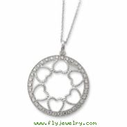 Sterling Silver CZ Fulness Of Blessings 18in Necklace
