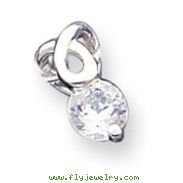 Sterling Silver CZ Pendant With Chain