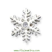 Sterling Silver CZ Snowflake Pin and Pendant