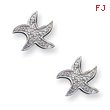 Sterling Silver CZ Starfish Earrings