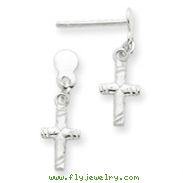 Sterling Silver Dangle Cross Earrings