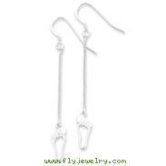 Sterling Silver Dangling Footprints Earrings