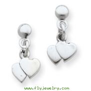 Sterling Silver Dangling Hearts Earrings