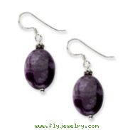 Sterling Silver Dark Charoite Earrings