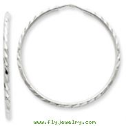 Sterling Silver Diamond Cut  Hoop Earrings