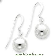 Sterling Silver Diamond Cut Bead Dangle Earrings