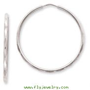 Sterling Silver Diamond Cut Hoop Earrings