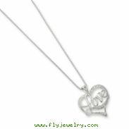 Sterling Silver Diamond Love Necklace chain