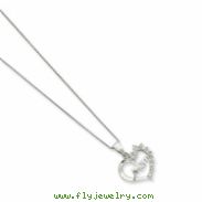 Sterling Silver Diamond Mom Necklace chain