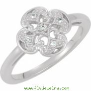 Sterling Silver Diamond Ring