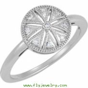 Sterling Silver Diamond Ring