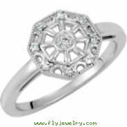 Sterling Silver Diamond Ring