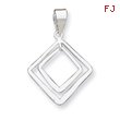 Sterling Silver Diamond Shape Pendant