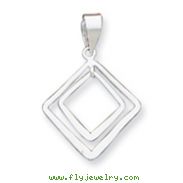 Sterling Silver Diamond Shape Pendant