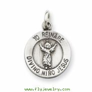 Sterling Silver Divino Nino Medal (Divine Infant Jesus)