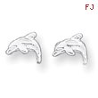 Sterling Silver Dolphin  Mini Earrings