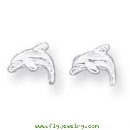 Sterling Silver Dolphin  Mini Earrings