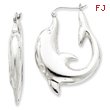 Sterling Silver Dolphin Hoop Earrings