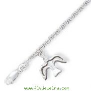 Sterling Silver Dove Charm Bracelet