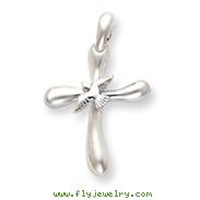 Sterling Silver Dove Cross Pendant