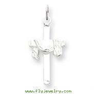 Sterling Silver Draped Cross Charm