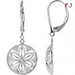 Sterling Silver EARRING Complete with Stone NONE ROUND VARIOUS Diamond Polished .08CTW DIAMOND EARRI