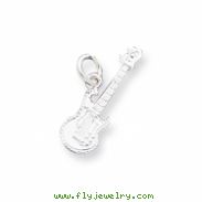 Sterling Silver Electric Guitar Charm