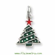 Sterling Silver Enamel Christmas Tree Charm