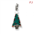 Sterling Silver Enameled Christmas Tree Charm