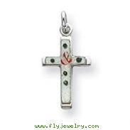 Sterling Silver Enameled Cross