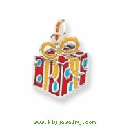 Sterling Silver Enameled Gift Charm