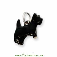 Sterling Silver Enameled Small Scottish Terrier Charm