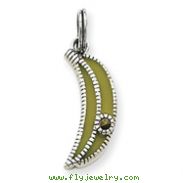 Sterling Silver Enameled Yellow Banana Charm