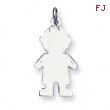 Sterling Silver Engraveable Boy Disc Charm