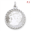 Sterling Silver Engraveable Boy Disc Charm