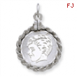 Sterling Silver Engraveable Boy Disc Charm