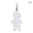 Sterling Silver Engraveable Boy Disc Charm