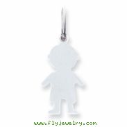 Sterling Silver Engraveable Boy Disc Charm