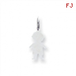 Sterling Silver Engraveable Boy Disc Charm