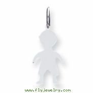 Sterling Silver Engraveable Boy Disc Charm