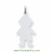 Sterling Silver Engraveable Boy Disc Charm