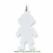 Sterling Silver Engraveable Boy Disc Charm